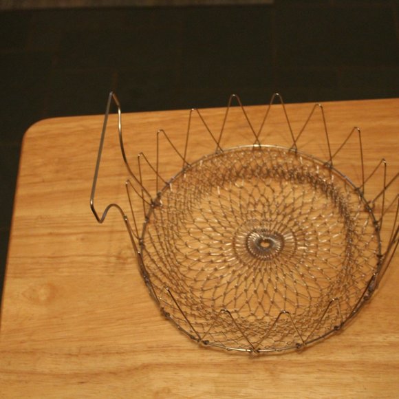 Stainless Steel Foldable Steam Rinse Strain Fry Basket Strainer Net - Picture 2 of 3